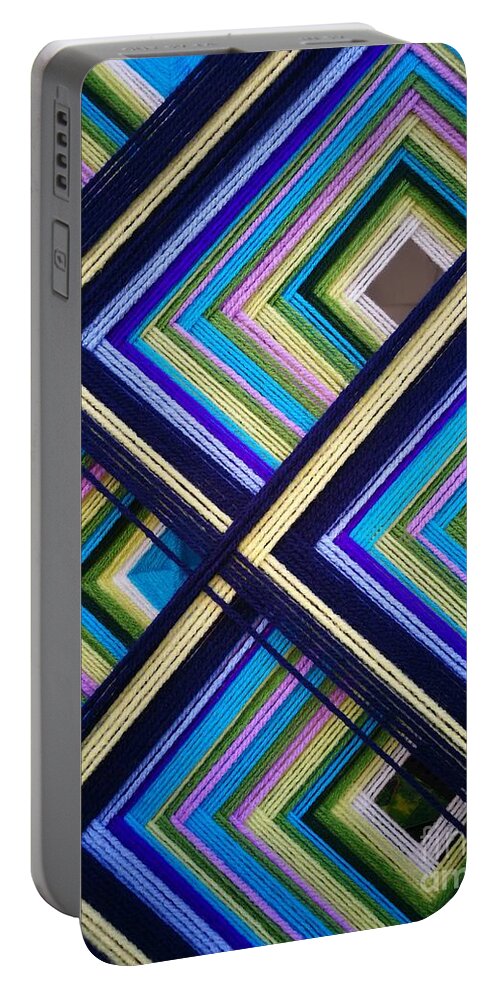 Abstract Portable Battery Charger featuring the photograph Mosaic by Jarek Filipowicz