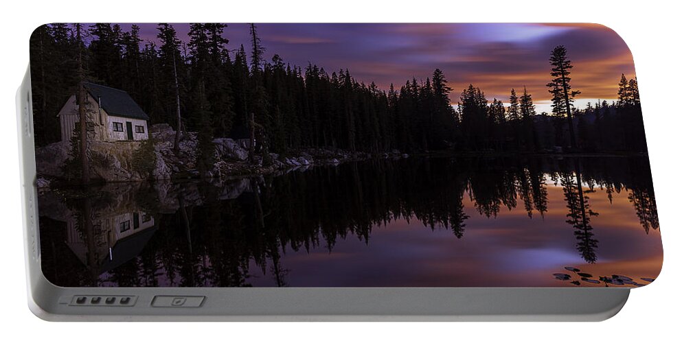 680 Portable Battery Charger featuring the photograph Mosquito Lake Sunset by Don Hoekwater Photography