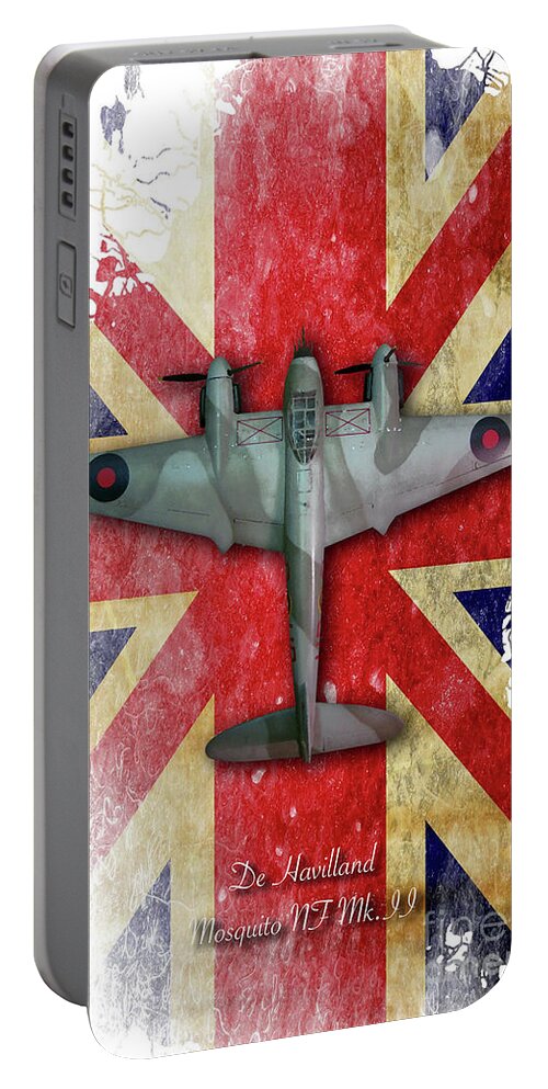 Mosquito Portable Battery Charger featuring the digital art Mosquito NF MkII by Airpower Art
