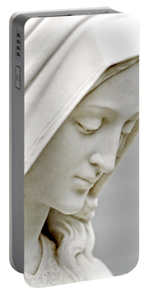 Statue Portable Battery Charger featuring the photograph Mother Mary Comes to Me... by Greg Fortier