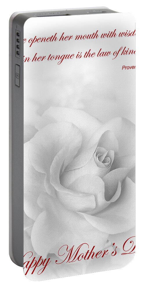 Black And White Portable Battery Charger featuring the photograph Mothers Day II by David and Carol Kelly