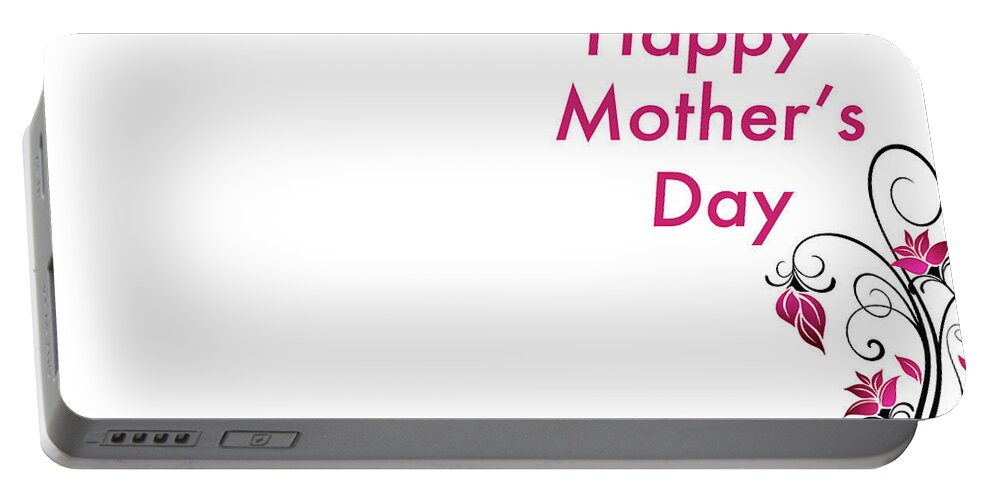 Mother's Day Portable Battery Charger featuring the digital art Mother's Day by Super Lovely