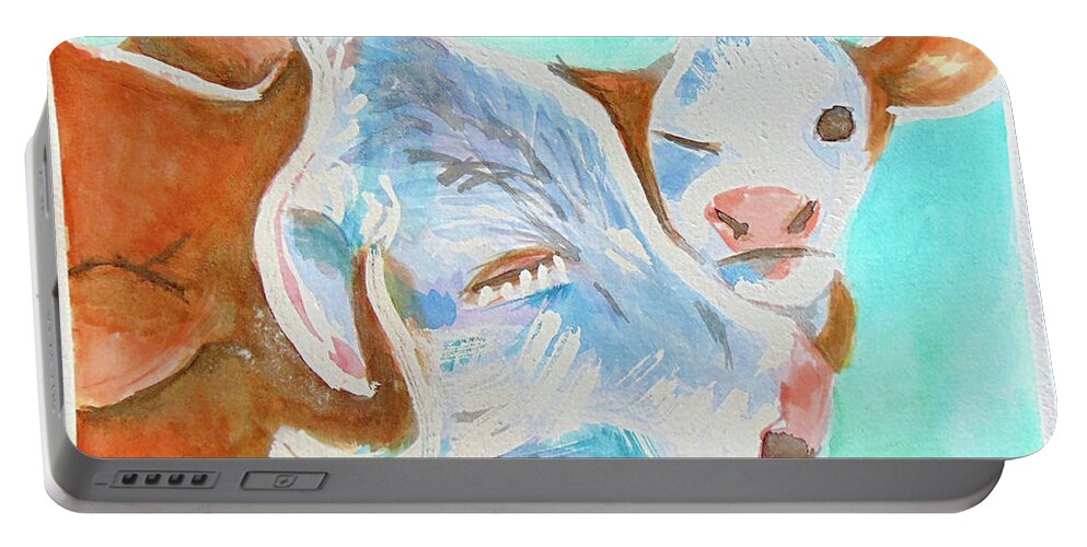 Art Portable Battery Charger featuring the painting Mother's love by Loretta Nash