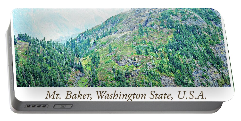 Mount Baker Portable Battery Charger featuring the photograph Mount Baker, Cascade Range, Washington State by A Macarthur Gurmankin