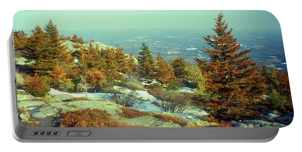New Hampshire Portable Battery Charger featuring the photograph Mount Monadnock Spruce Injury by John Burk