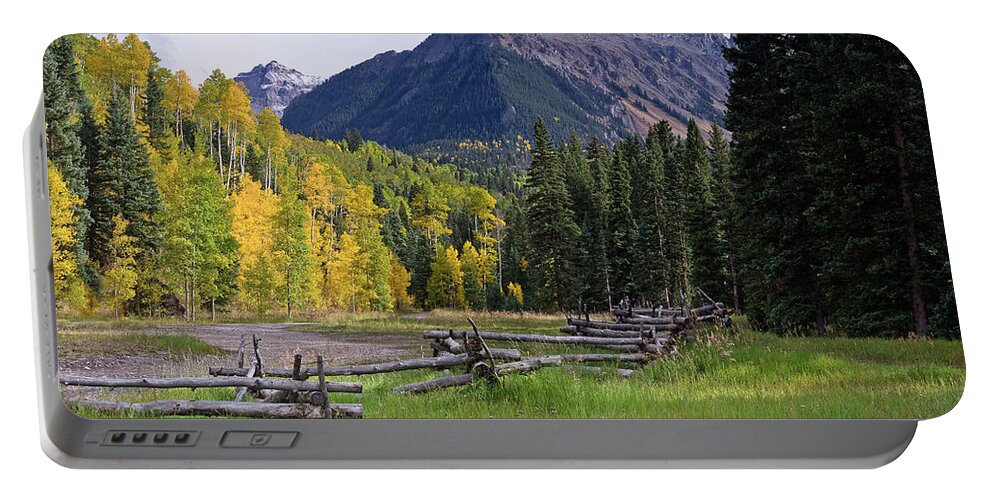 Mount Sneffels Portable Battery Charger featuring the photograph Mount Sneffels in Autumnn by Greg Nyquist