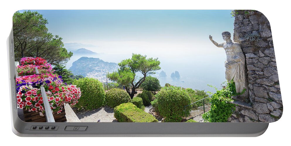 Capri Portable Battery Charger featuring the photograph mount Solaro of Capri by Anastasy Yarmolovich