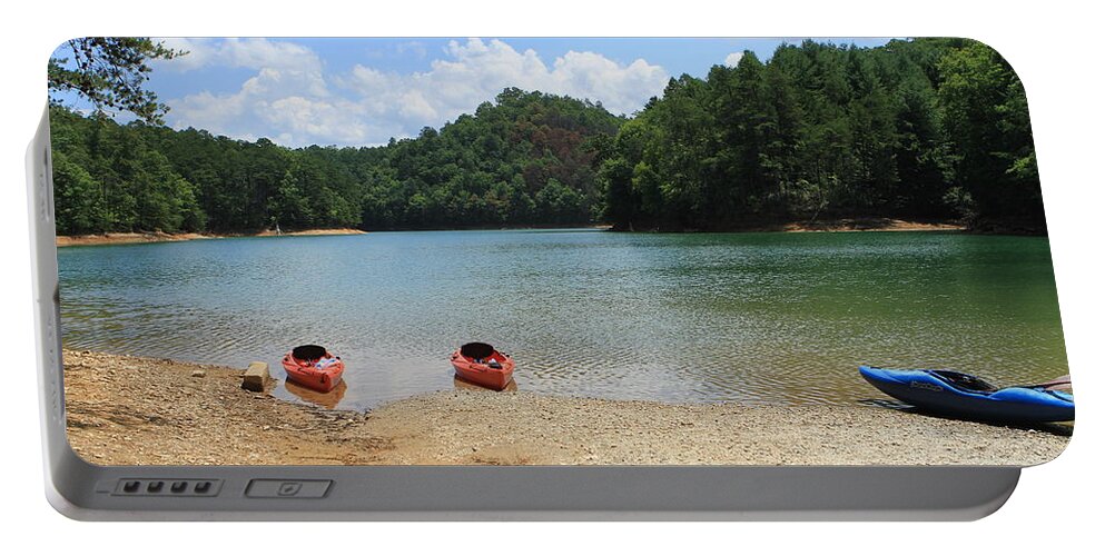 Mountain Lake Portable Battery Charger featuring the photograph Mountain Lake by Karen Ruhl