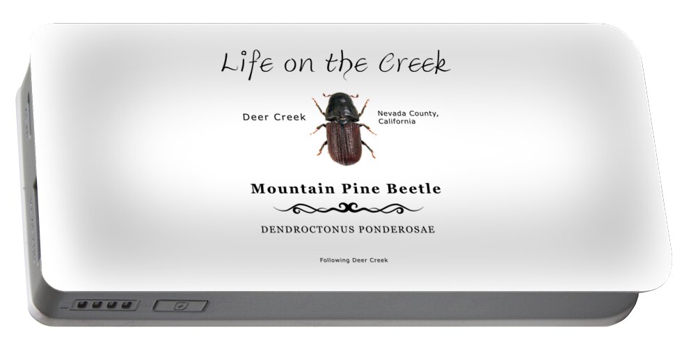 Bark Beetle Portable Battery Charger featuring the digital art Mountain Pine Beetle color by Lisa Redfern