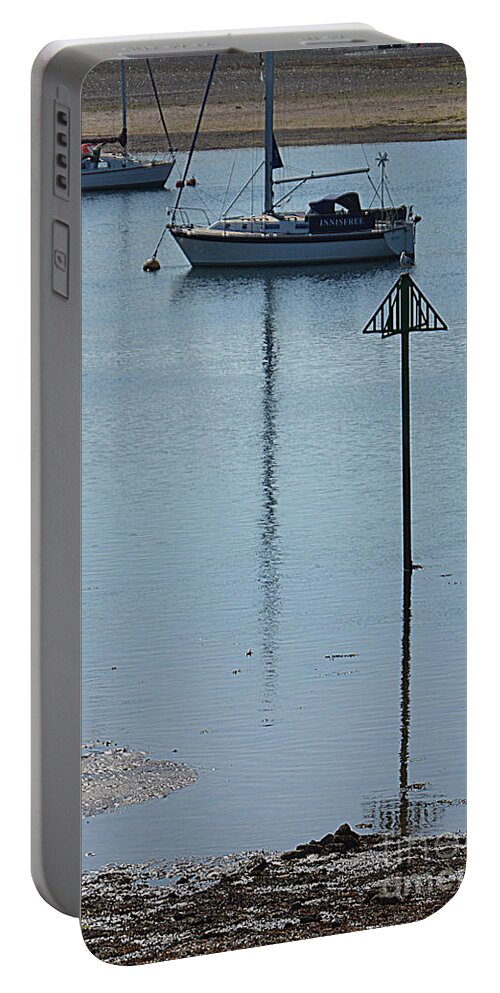 Yacht Portable Battery Charger featuring the photograph Mourings by Andy Thompson