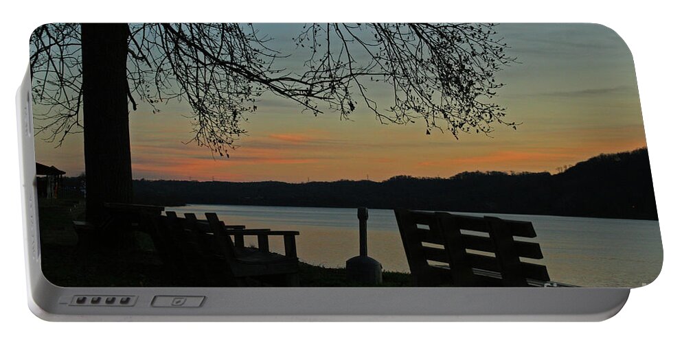 Ohio River Portable Battery Charger featuring the photograph Mourning Silence by Melissa Mim Rieman