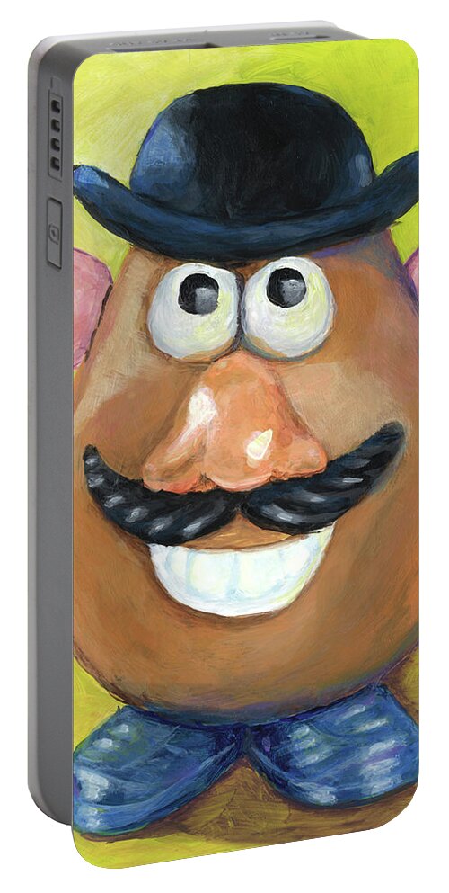 Toy Portable Battery Charger featuring the painting Mr. Potato Head by Donna Tucker