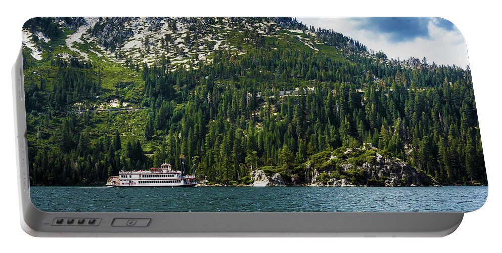 M.s. Dixie Ii Portable Battery Charger featuring the photograph M.S. Dixie II, Lake Tahoe, CA by Bryant Coffey