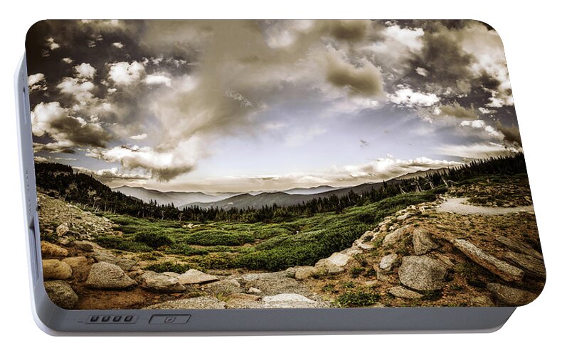 American West Portable Battery Charger featuring the photograph Mt. Evans Alpine Vista #2 by Chris Bordeleau