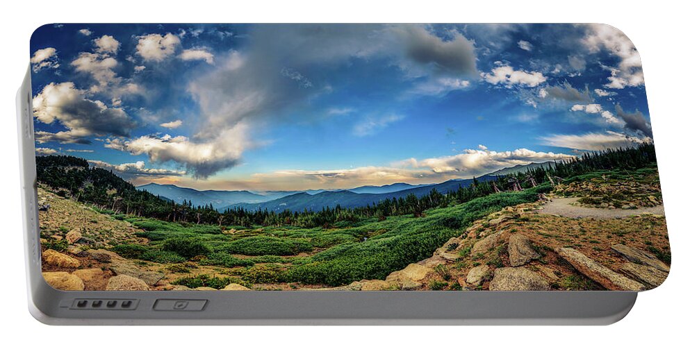 American West Portable Battery Charger featuring the photograph Mt. Evans Alpine Vista by Chris Bordeleau
