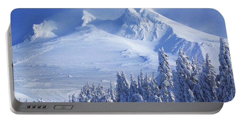 Mt. Hood Portable Battery Charger featuring the photograph Mt. Hood by Bruce Block