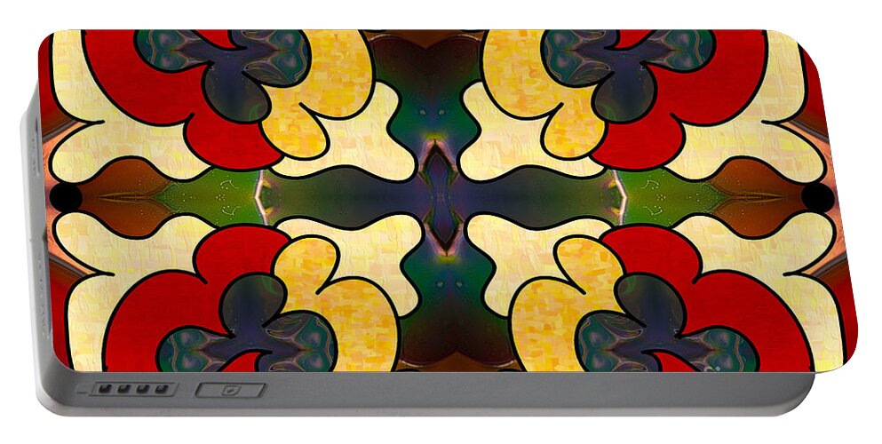 2015 Portable Battery Charger featuring the digital art MultiDimensional Directions Abstract Art by Omashte by Omaste Witkowski