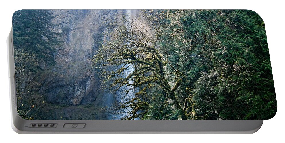 Portable Battery Charger featuring the photograph Multnomah Falls #1 by Wendell Ward