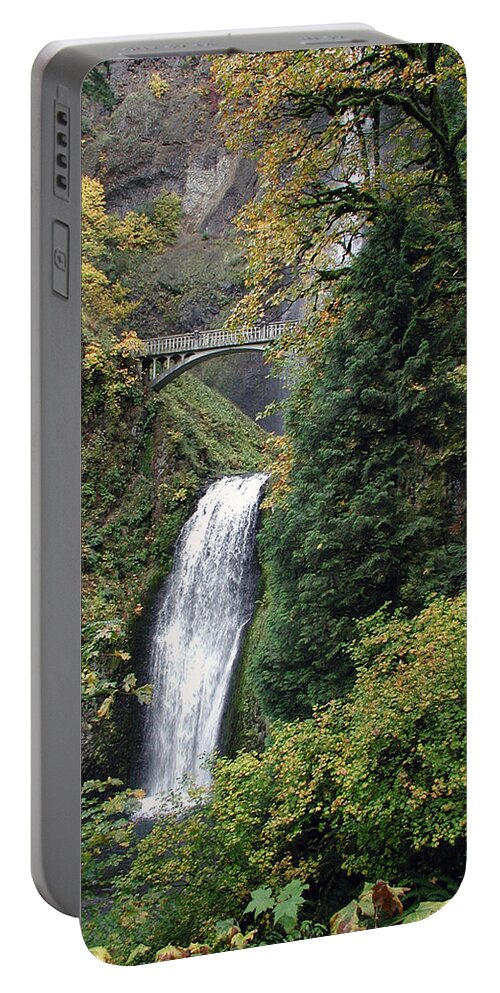 Multnomah Portable Battery Charger featuring the photograph Multnomah Falls 3 by DArcy Evans