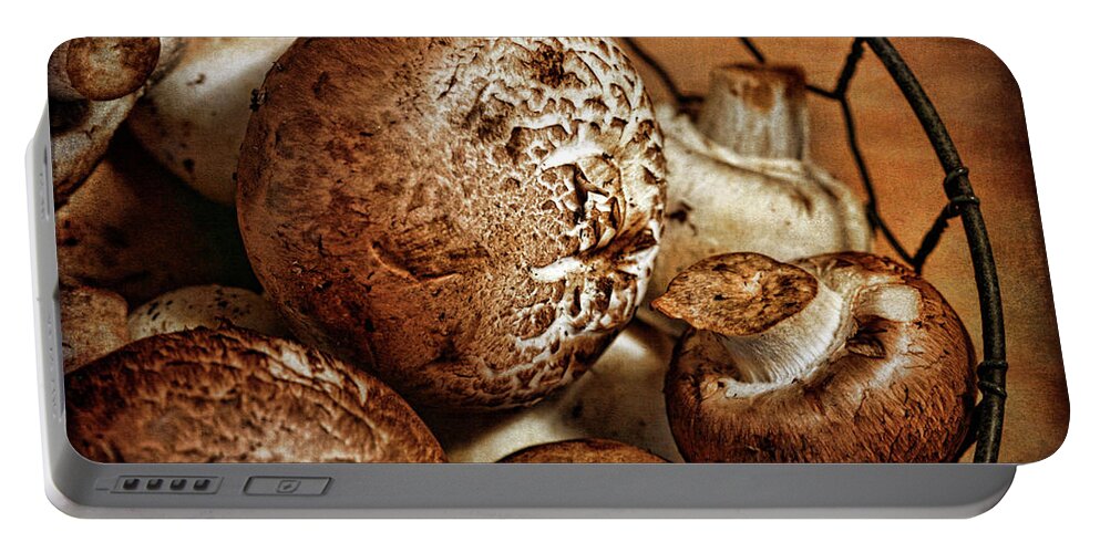 Cindi Ressler Portable Battery Charger featuring the photograph Mushrooms by Cindi Ressler