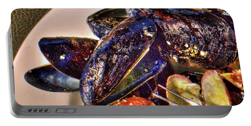 Food Portable Battery Charger featuring the photograph Mussel Beach by Lawrence Christopher
