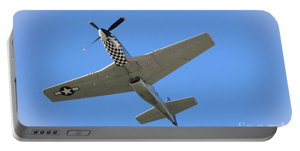 Mustang Portable Battery Charger featuring the photograph Mustang Overhead by Tom Claud