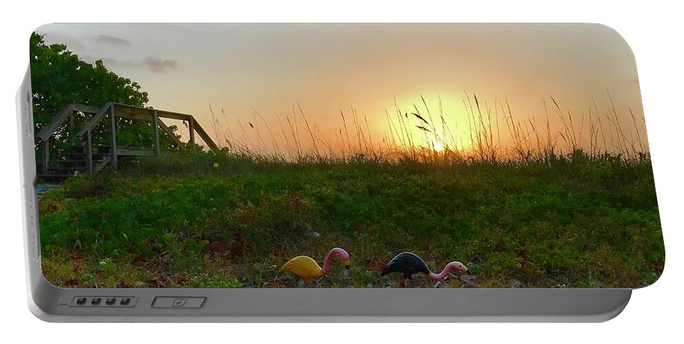 Sunrise Portable Battery Charger featuring the photograph My Atlantic Dream - Sunrise by Carlos Avila