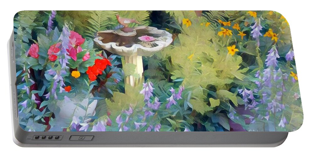 Flowers Portable Battery Charger featuring the photograph My Garden by Jodie Marie Anne Richardson Traugott     aka jm-ART
