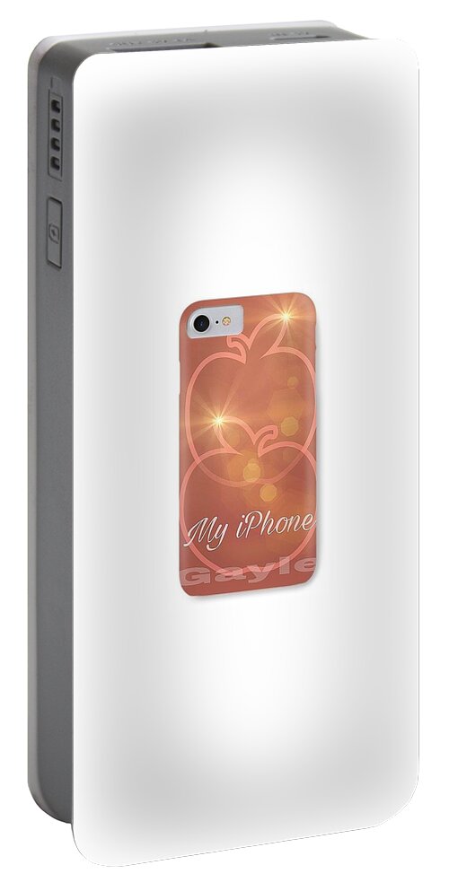 Cases For Iphones And Galaxy Portable Battery Charger featuring the digital art My IPhone N RoseTone by Gayle Price Thomas