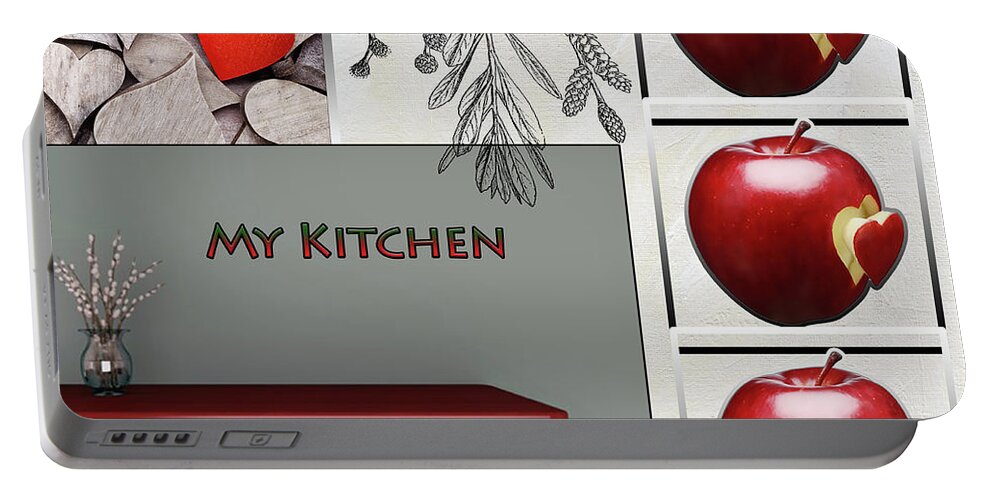 O�keefe Portable Battery Charger featuring the photograph My Kitchen by Linda Dunn