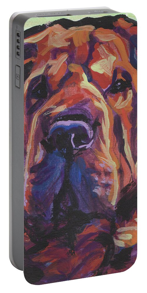 Chinese Shar Pei Portable Battery Charger featuring the painting My Shar Bear by Lea