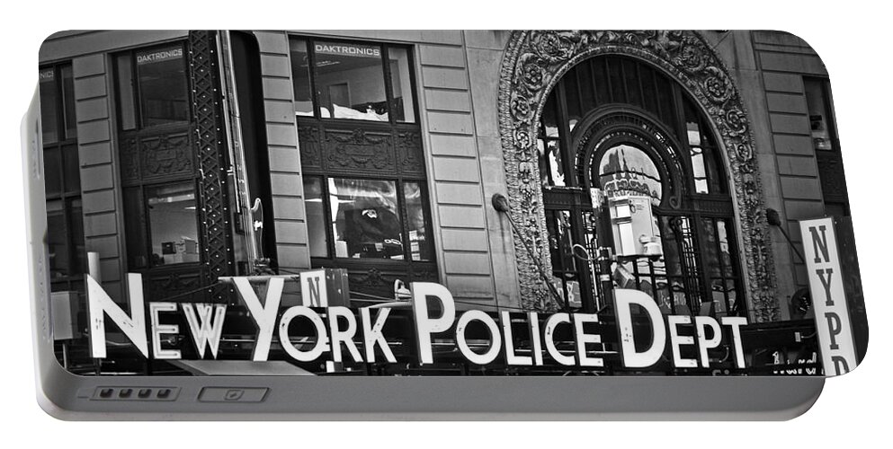 Nypd Portable Battery Charger featuring the photograph N Y P D by Gwyn Newcombe
