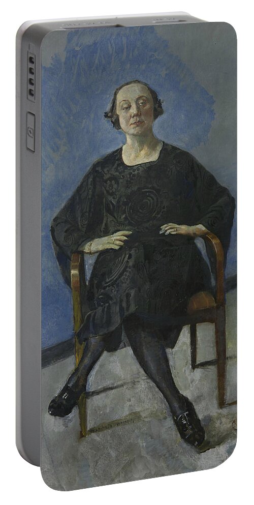 19th Century Art Portable Battery Charger featuring the painting Naima Wifstrand, the Actress by Christian Krohg