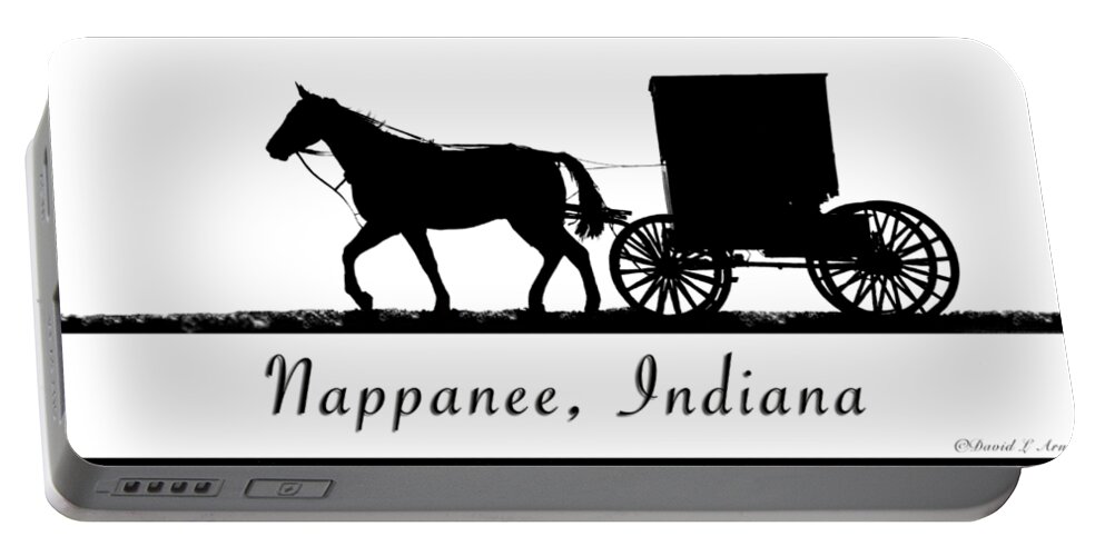 Nappanee Portable Battery Charger featuring the photograph Nappanee Horse and Buggy by David Arment