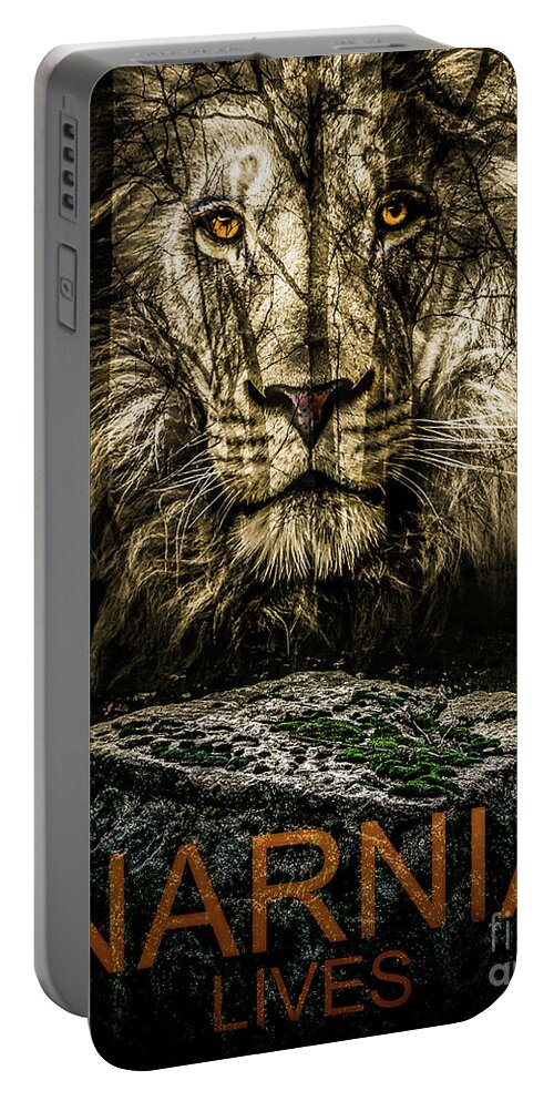Aslan Portable Battery Charger featuring the photograph Narnia Lives by Michael Arend