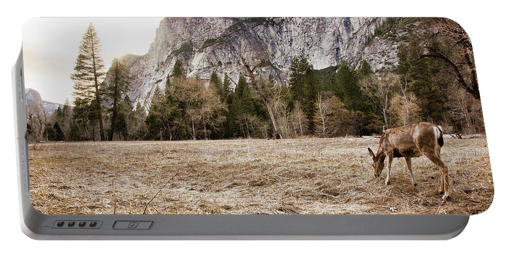 Yosemite National Park Portable Battery Charger featuring the photograph Natural Deer Yosemite National Park by Chuck Kuhn