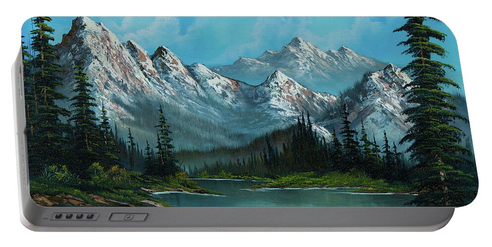 Landscape Portable Battery Charger featuring the painting Nature's Grandeur by Chris Steele