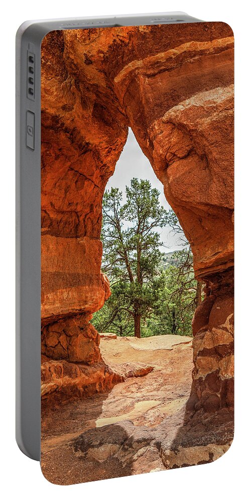 Garden Of The Gods Portable Battery Charger featuring the photograph Nature's Passageway by Lorraine Baum
