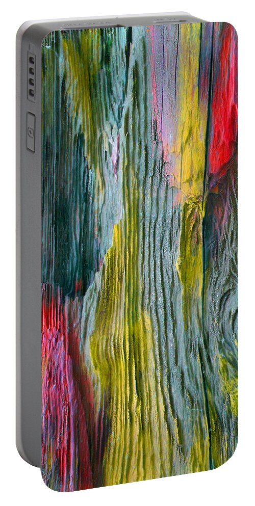 'inconsequential Beauty' Collection By Serge Averbukh Portable Battery Charger featuring the digital art Nature's Secret Code - The Wood Grain Message #5 by Serge Averbukh