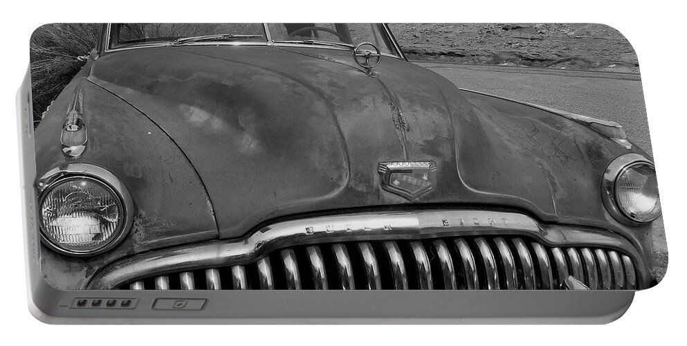 Navajo Twins Portable Battery Charger featuring the photograph Navajo Twins and Buick Eight by JustJeffAz Photography
