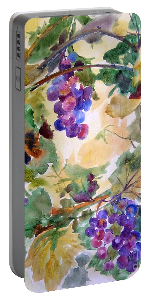 Paintings Portable Battery Charger featuring the painting Neighborhood Grapevine by Kathy Braud