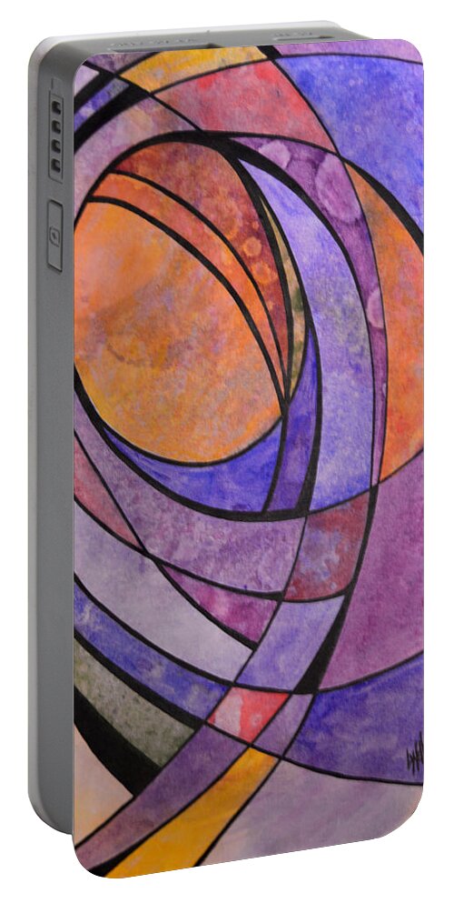 Baby Portable Battery Charger featuring the painting Nestling by Lynellen Nielsen