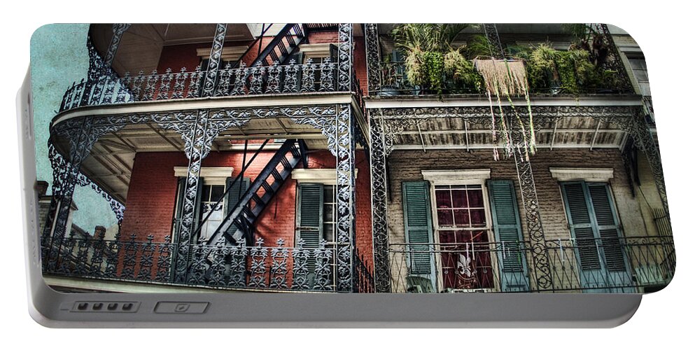 Balcony Portable Battery Charger featuring the photograph New Orleans Balconies No. 4 by Tammy Wetzel