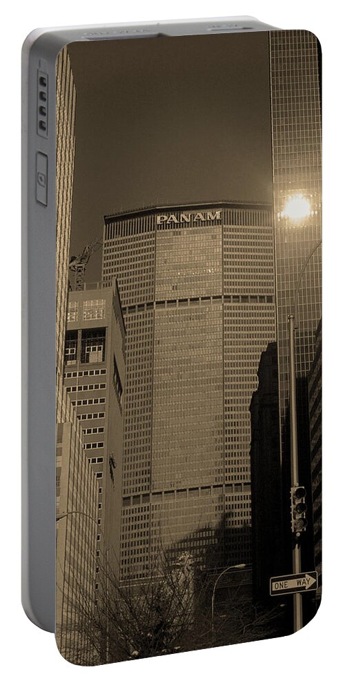 5th Portable Battery Charger featuring the photograph New York City 1982 Sepia Series - #7 by Frank Romeo