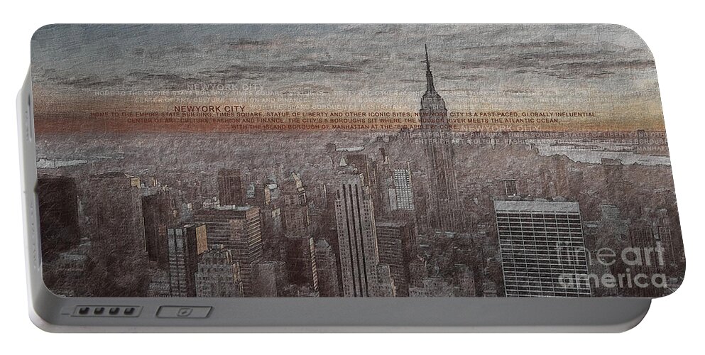 Canvas Print Portable Battery Charger featuring the painting New York City 2 by Gull G