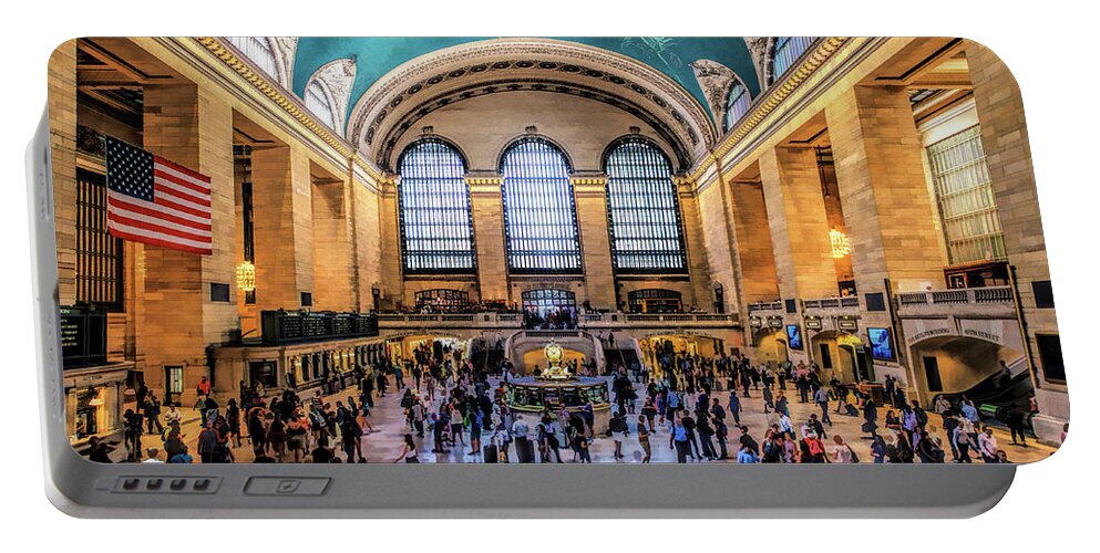 New York Portable Battery Charger featuring the painting New York City Grand Central Terminal by Christopher Arndt