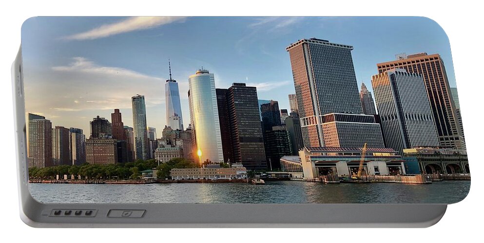 New York Skyline Portable Battery Charger featuring the photograph New York by Flavia Westerwelle