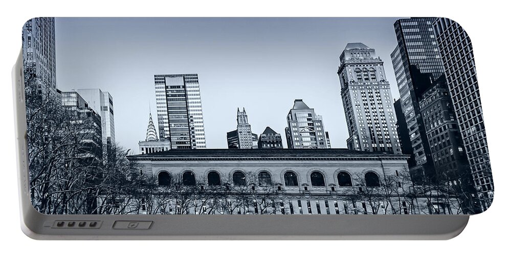 Public Portable Battery Charger featuring the photograph New York Public Library by Alison Frank