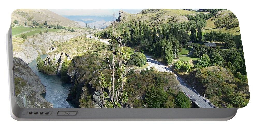 Landscape Portable Battery Charger featuring the photograph New Zealand Scene by Constance DRESCHER