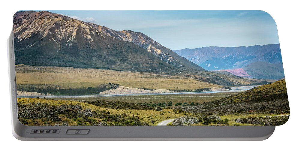 New Zealand Portable Battery Charger featuring the photograph New Zealand South Island Landscape by Joan Carroll